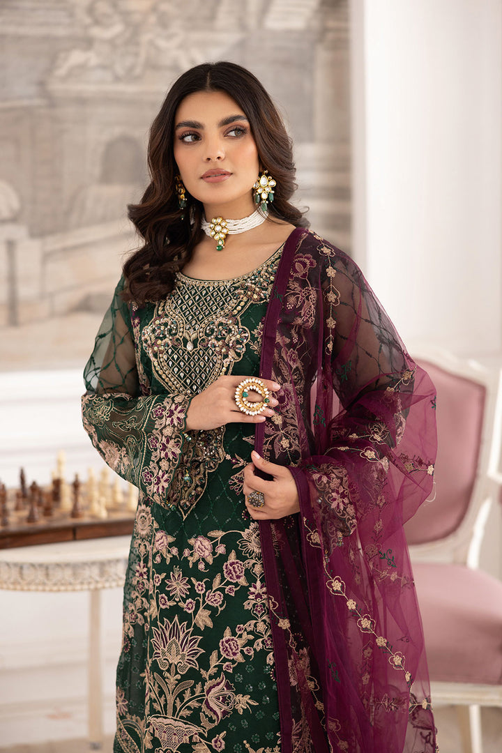 Urwa - Embroidered Organza Suit - 3PC