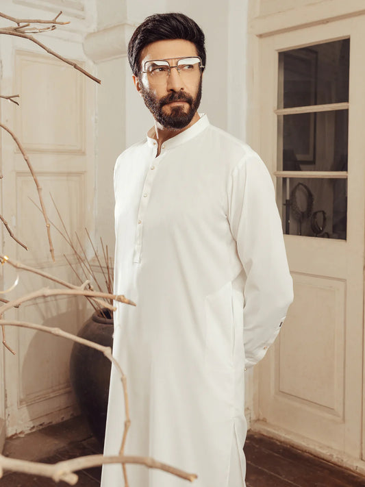 White Plain Kameez Shalwar
