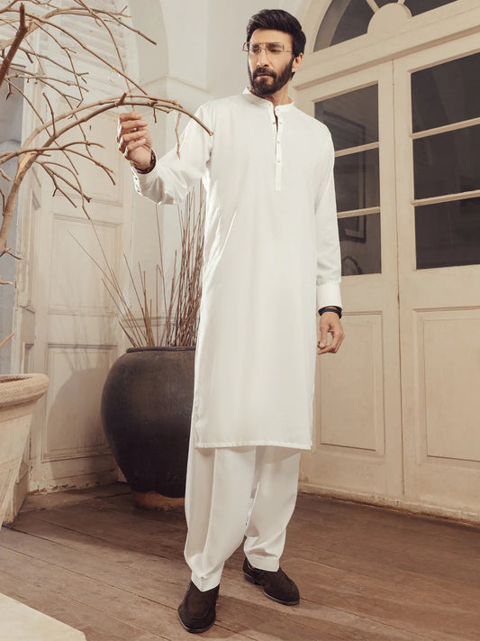 White Plain Kameez Shalwar