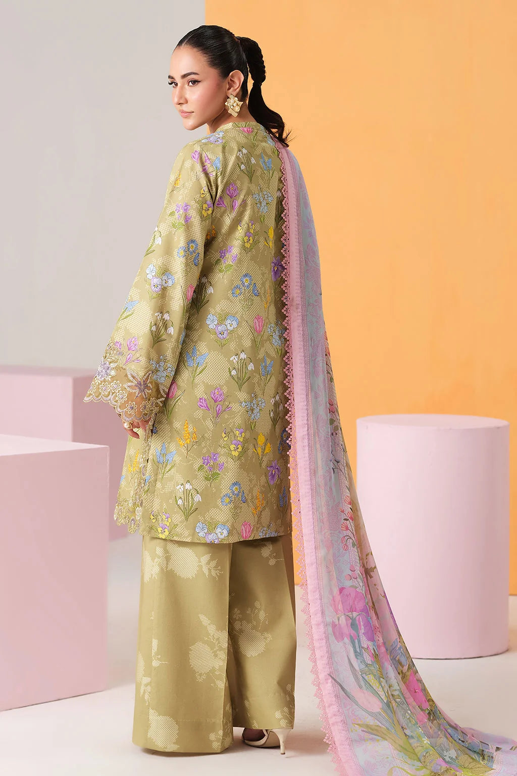 Zari- Lawn Digital Printed Suit -3PC